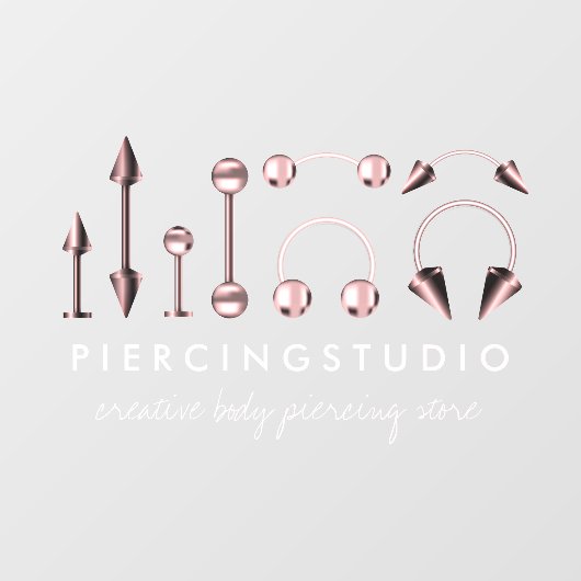 Groothandel in piercingwinkels raamsticker (Vel)