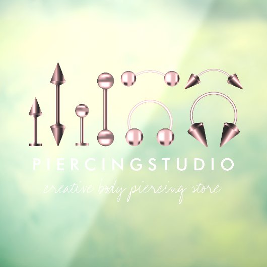 Groothandel in piercingwinkels raamsticker (Vel 3)