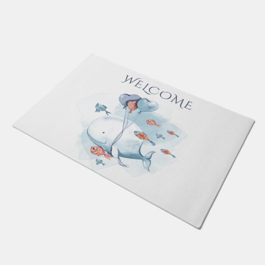 Groothandel in Waterverf en visserij Deurmat (Schuin)