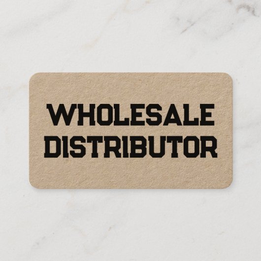 Groothandel Kraft Visitekaartje (Voorkant)