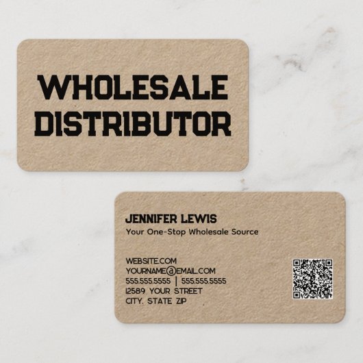 Groothandel Kraft Visitekaartje (Voorkant / Achterkant)