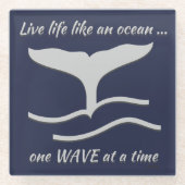 Groothandel met grafische kaart glazen onderzetter (Voorkant)