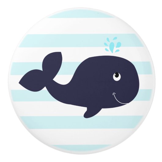 Groothandel Nautical Blue Whales Boys Nursery Keramische Knop (Voorkant)
