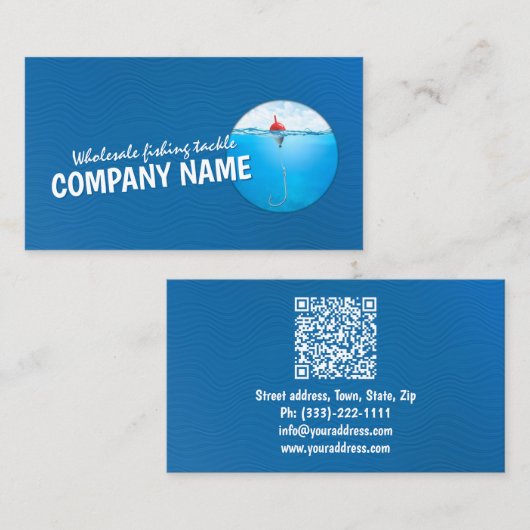 Groothandel visgerei uitrusting visser winkel visitekaartje (Voorkant / Achterkant)