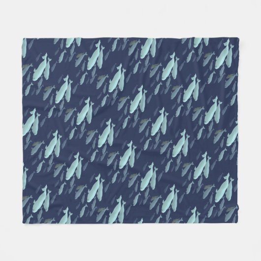 Groothandelaar Beluga Whale Art Fleece Blankets (Voorkant (Horizontaal))