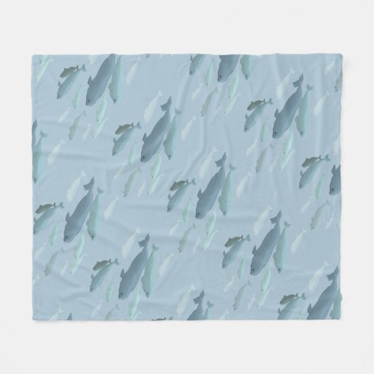 Groothandelaar Beluga Whale Art Fleece Blankets Deken (Voorkant (Horizontaal))