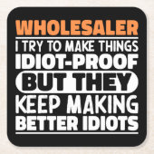 Groothandelaar Ik probeer dingen grappig te laten  Kartonnen Onderzetters (Voorkant)