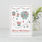 Groothandelsmarkt voor Kerstmis Feestdagenkaart (Staand voorkant)