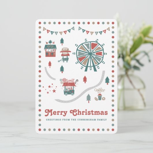 Groothandelsmarkt voor Kerstmis Feestdagenkaart (Staand voorkant)