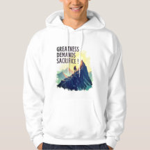 Grootheid Eist Offer Hoodie – Motiverend