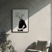 Grootheid in bloei: sculpturale monochrome Mode Poster