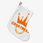 Grootheid | Inspirerende Kroon Succes Grote Kerstsok (Voorkant (Hangend))
