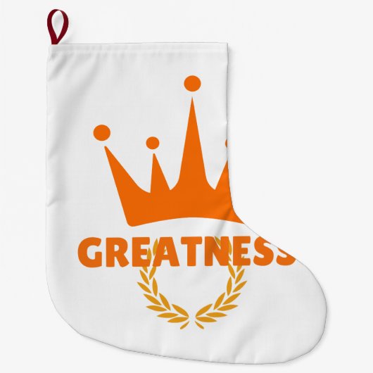 Grootheid | Inspirerende Kroon Succes Grote Kerstsok (Voorkant)