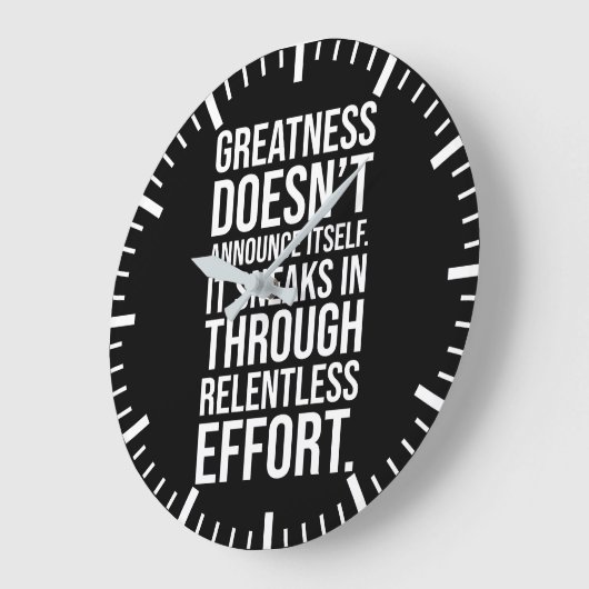 Grootheid - Succes Hustle Motivatie Grote Klok (Hoek)