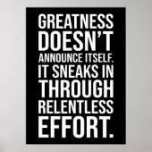 Grootheid - Succes Hustle Motivatie Poster (Voorkant)