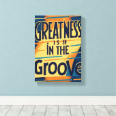Grootheid Zit in de Groef Canvas Afdruk (Insitu (Houten vloer))