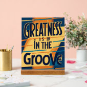 Grootheid Zit In De Groove Acryl Bord (Huwelijk)