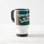 Grootheid Zit In De Groove reisbeker (Voorkant links)