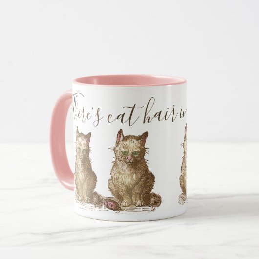  Grootherme Katten Er zit kat haar in mijn koffie Mok (Voorkant links)