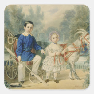 Groothertog Alexander en Groothertog Alexey Vierkante Sticker