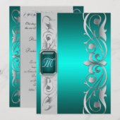 Groothertog Blauwgroen Jewel Silver en Blauwgroen  Kaart (Voorkant / Achterkant)