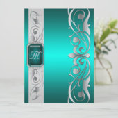 Groothertog Blauwgroen Jewel Silver en Blauwgroen  Kaart (Staand voorkant)