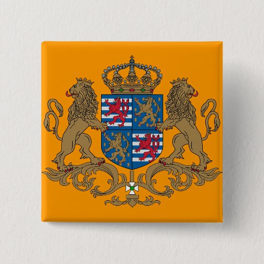 Groothertog van Luxemburg, Luxemburgse vlag Vierkante Button 5,1 Cm (Voorkant)