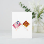 Groothertogdom en Pulaski-vlaggen Briefkaart (Staand voorkant)