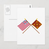 Groothertogdom en Pulaski-vlaggen Briefkaart (Voorkant / Achterkant)