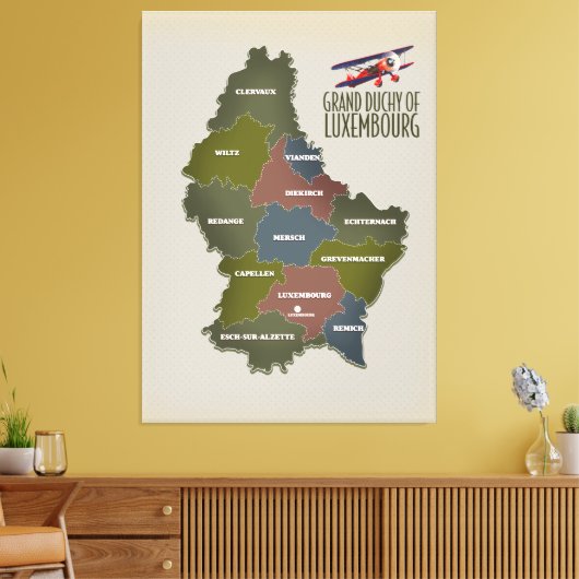 Groothertogdom luxemburg canvas afdruk (Insitu (Woonkamer))