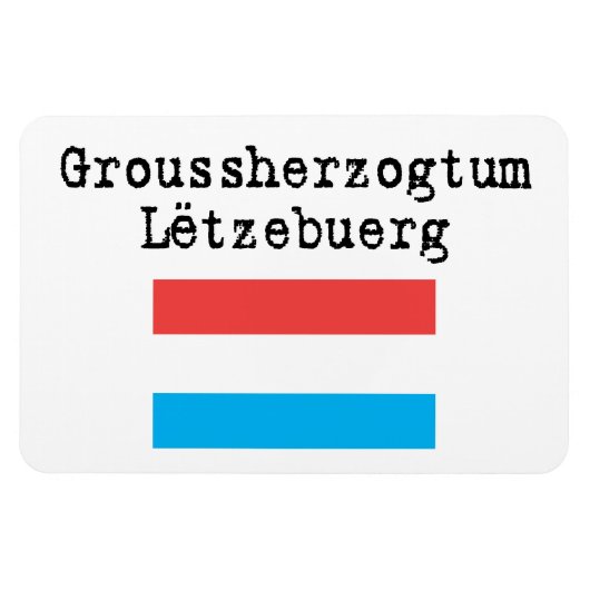 Groothertogdom Luxemburg flexibele magneet (Horizontaal)