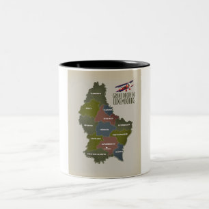 Groothertogdom luxemburg tweekleurige koffiemok