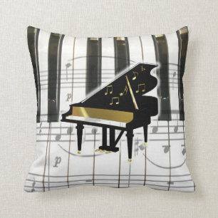 Groothertogdom Pianotoetsenbord en noot Kussen