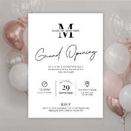 Groothertogelijk openingsminimalistisch zwart-wit kaart