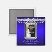 Groothertogin Blauwe Foto Save the Date Magnet (Voorkant / Achterkant)