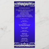 Groothertogin Blue Scroll Blauwgroen huwelijksprog Programmakaart (Achterkant)