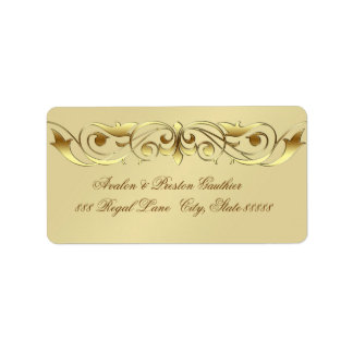 Groothertogin Faux Gold Scroll Adresetiketten Etiket