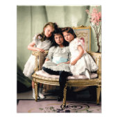 Groothertogin Olga en Tatiana met hun neef Foto Afdruk (Voorkant)