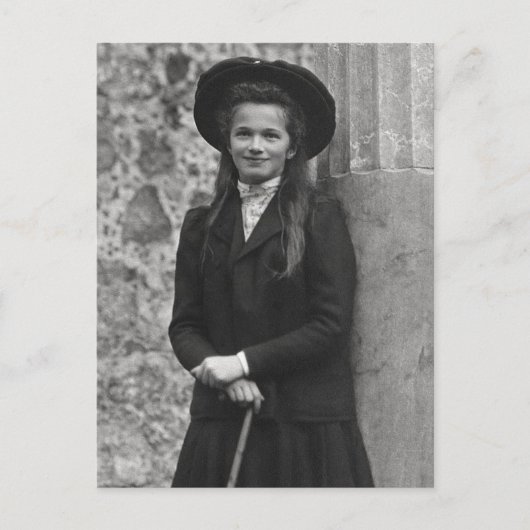 Groothertogin Olga Romanov Rusland met wandelstok Briefkaart (Voorkant)