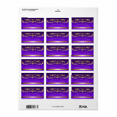Groothertogin Paarse gouden rol Adresetiketten Etiket (Full Sheet)