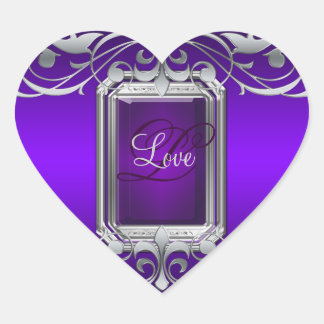 Groothertogin Paarse hart zilver liefde Sticker
