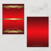 Groothertogin Rood & Goud Scroll tafel Plaatskaart Plaatskaartje (Voorkant / Achterkant)