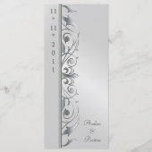 Groothertogin Zilveren Scroll Trouwprogramma Programmakaart (Voorkant)