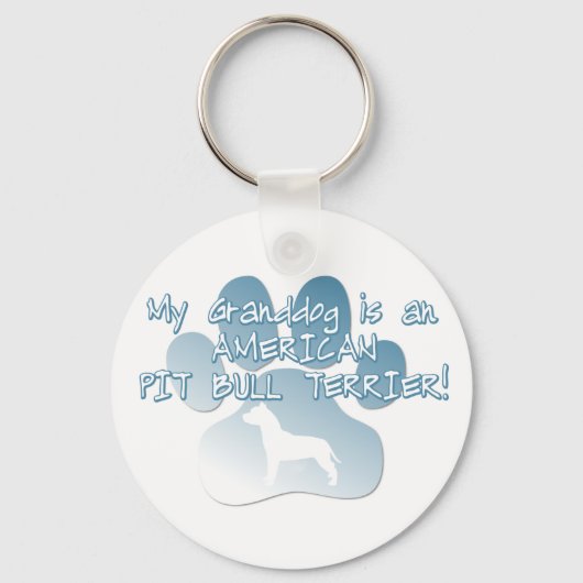 Groothond van American Pit Bull Terrier Sleutelhanger (Voorkant)