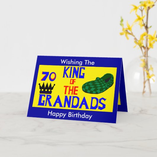 Grootkaart 70e verjaardag kaart (Gele Bloem)