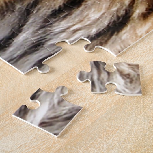 Grootkat met grote kat in het wild, met foto's bem legpuzzel (Zijkant)