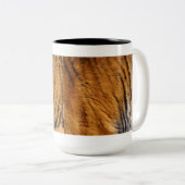 Grootkat met grote kat in het wild, met foto's bem tweekleurige koffiemok (Voorkant rechts)