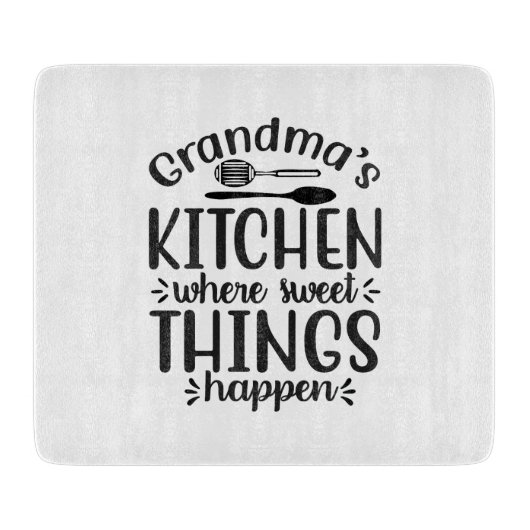 Grootkeuken, waar zoete dingen gebeuren snijplank (Voorkant)