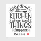 Grootkeuken, waar zoete dingen gebeuren sticker (Vel)
