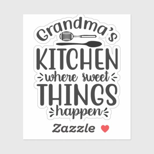 Grootkeuken, waar zoete dingen gebeuren sticker (Vel)
